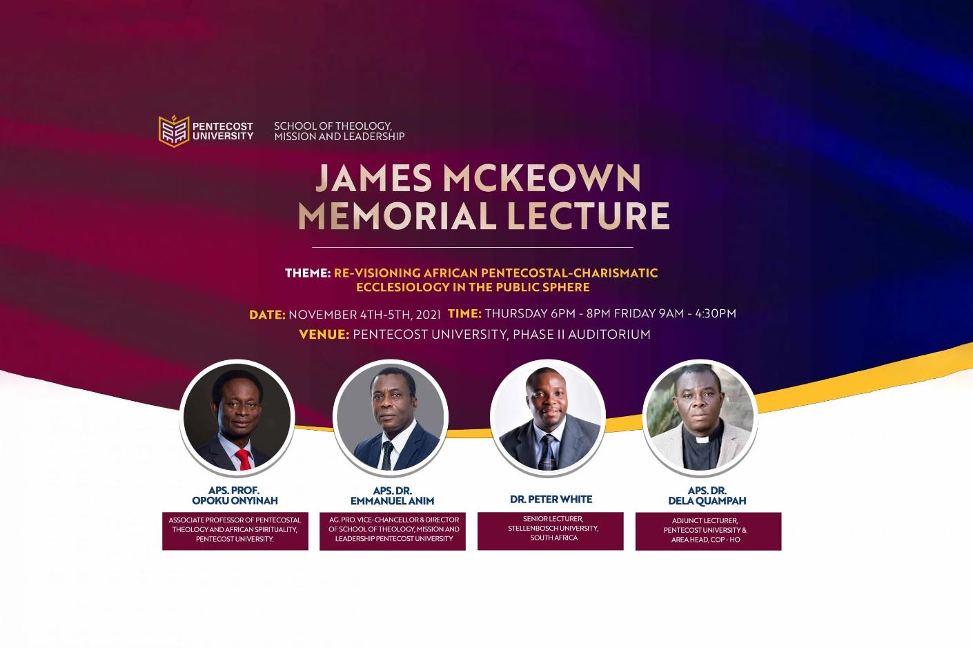 2021 JAMES MCKEOWN MEMORIAL LECTURE